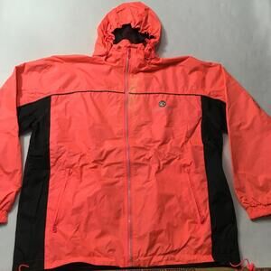 PINK BLACK RAIN Full Zip Hooded Cheneral Jacket Mens 2XL OREGON COAST